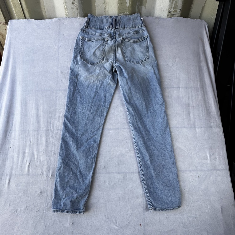 VTG Hollister Ultra High-Rise Mom Jeans Womens 1R Blue Denim Stretch Button Fly